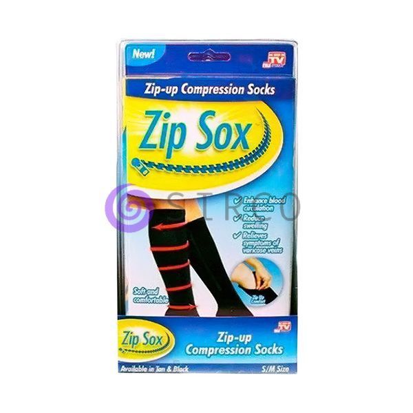 Компрессионные гольфы от отечности ног Zip Sox на молнии (черные XL) 06k03p061v4 фото