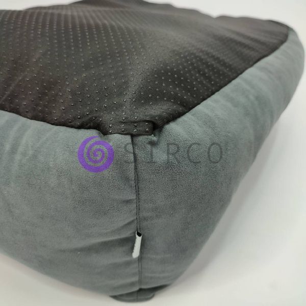 Велюровая лежанка для собак и кошек с мягкими бортами Mamo Pets Simple M 60х45см Темно-серая 05k01p030v2 фото