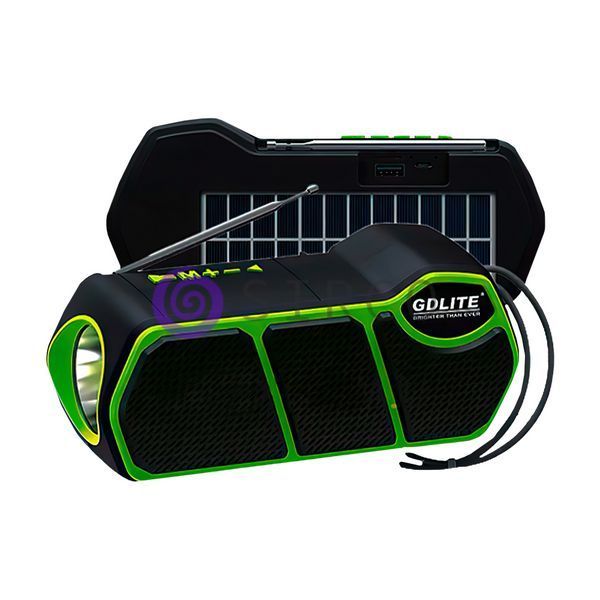 Портативна сонячна система- повербанк (ліхтар, радіо FM, Bluetooth) GD-LITE-11 Зелений 11k12p034 фото