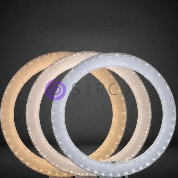 Кільцева кольорова селфі LED-лампа на штативі LED SOFT RING LIGHT RGBW 30 см зі штативом у комплекті 210 см 11k11p052v2 фото