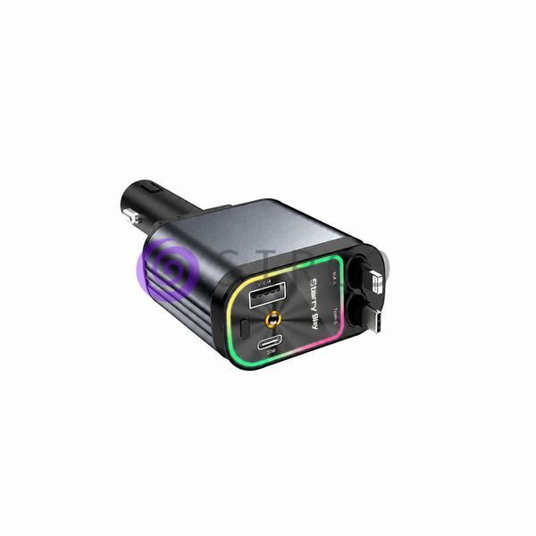 Автомобільна зарядка 4 в 1 26X-204 з USB-портами, швидким заряджанням і підсвіткою Зоряне небо (509/5091) 04k01p070 фото