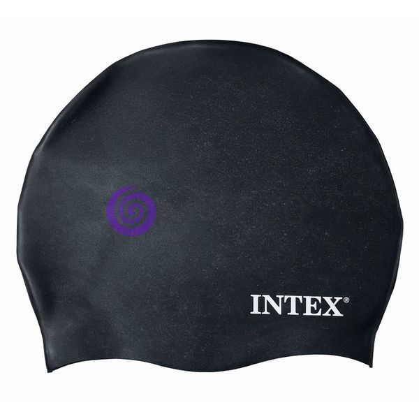 Детская шапочка для плавания Intex 55992 силиконовая от 8 лет/Шапочка для бассейна эластичная, Черная (AT) 02k10p437v1 фото
