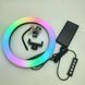 Кільцева кольорова селфі LED-лампа на штативі LED SOFT RING LIGHT RGBW 30 см зі штативом у комплекті 210 см 11k11p052v2 фото 5