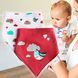 Дитячий нагрудник-хустинка бавовняний на заклепках 2в1 Babyono "Пташки" (879/01) (SB) 03k17p336v1 фото 1