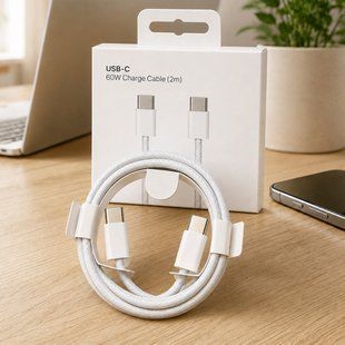 Кабель Type-C &mdash; Type-C 60 Вт 2 метри 26X205 для швидкої зарядки телефонів, ноутбуків та планшетів (509/5092) 11k06p505v1 фото