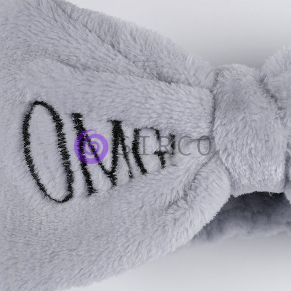 Жіноча пов'язка на голову з бантом і вишивкою OMG кольору в асортименті (2049) 07k03p162 фото