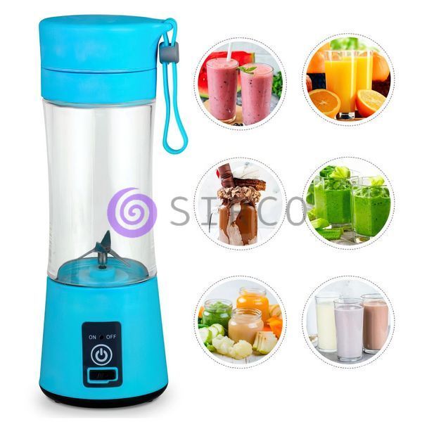 Блендер ручной для полосы Smart Juice Cup Fruits USB 4 ножа (Голубой)/EL-03-4/237 10k01p045 фото