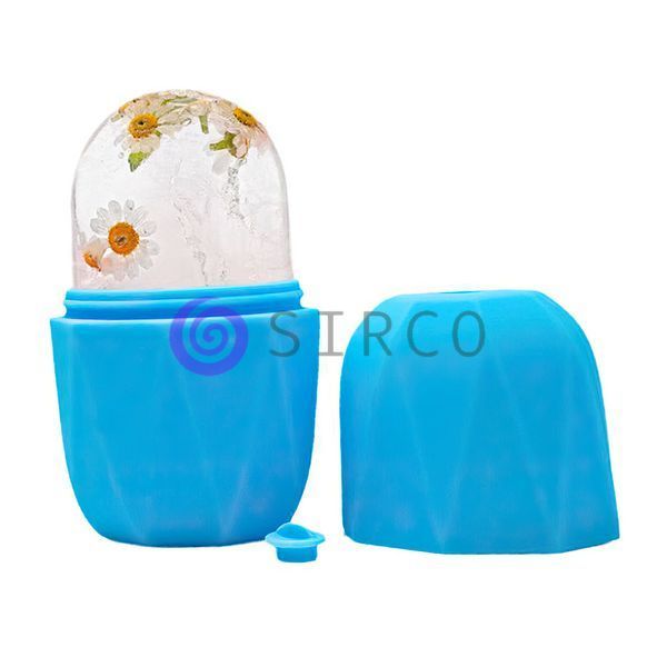Силіконовий масажер ролик для обличчя льодом Ice roller блакитний 07k04p139 фото