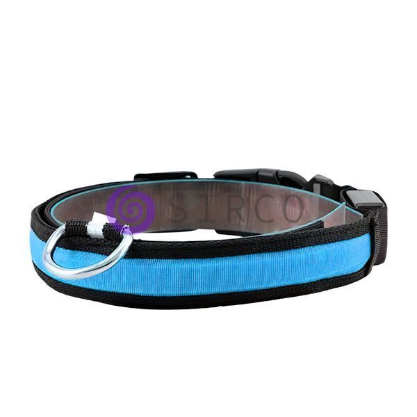 Нашийник для собак, що світиться USB GLOW RING блакитний S/205 05k05p055v5 фото