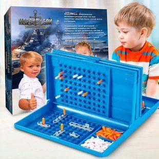 Детская настольная игра для двоих "Морской бой" в чемоданчике на украинском (IGR24) 03k02p015 фото