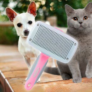 Гребінець для собак і котів, для тварин, щітка для шерсті Pet Slicker Brush Рожева 05k02p024v2 фото
