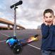 Детский трехколесный самокат со светящимися PU колесами и складным рулем Scooter Graffiti 906 Пламя 13k01p006v2 фото 1