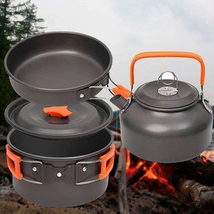 Туристический походный набор посуды для кемпинга Cooking Set DS-308 1716 (JS) 02k02p025 фото