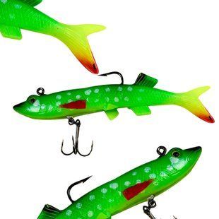 Рыбацкая силиконовая многоразовая приманка для рыбы Jaixing Soft Lures 22.3g, 12см, 3 шт, цвет 031 02k04p282v3 фото