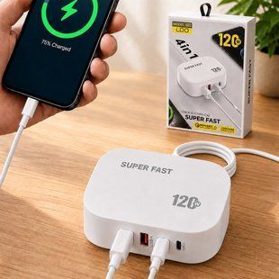 Зарядний адаптер 26X-206 120 W на 4 порти, 2&times;USB-A та 2&times;USB-C, швидке заряджання (509/5093) 11k06p506v1 фото