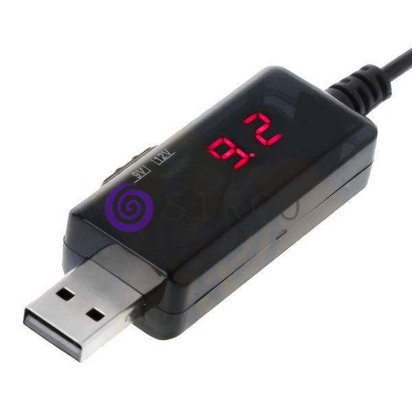 Кабель питания USB на DC 5V на 9V и 12V с дисплеем + переключатель 11k06p357 фото