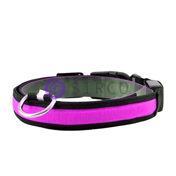 Ошейник для собак, светящийся USB GLOW RING розовый S/205 05k05p055v6 фото