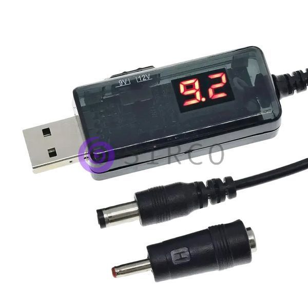 Кабель питания USB на DC 5V на 9V и 12V с дисплеем + переключатель 11k06p357 фото