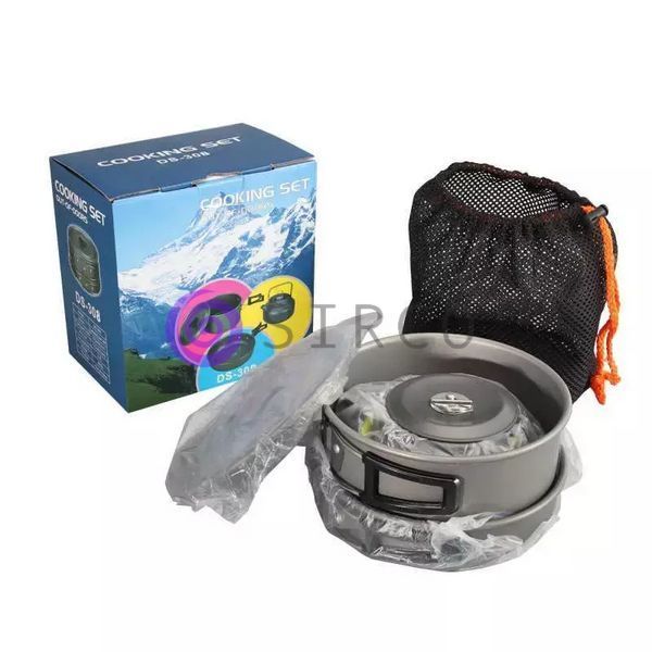 Туристический походный набор посуды для кемпинга Cooking Set DS-308 1716 (JS) 02k02p025 фото