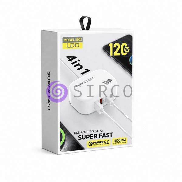 Зарядный адаптер 26X-206 120 W на 4 порта, 2&times;USB-A и 2&times;USB-C, быстрая зарядка (509/5093) 11k06p506v1 фото
