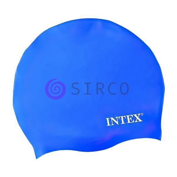 Дитяча шапочка для плавання Intex 55992 силіконова від 8 років/Шапочка для басейну еластична, Синя (AT) 02k10p437v3 фото
