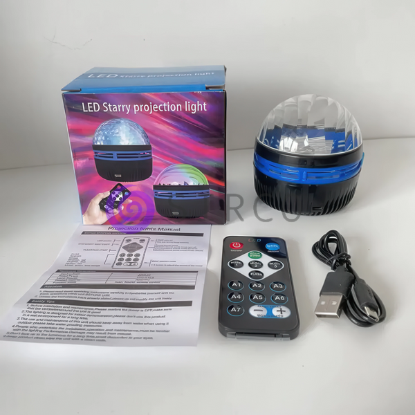 Настольный ночник-проектор с пультом управления от USB LED Q6 STAR LIGHT (Type-C) 2502 01k09p397v1 фото
