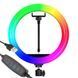 Кільцева LED лампа RGB, 1 кріплення керування на дроті, USB, 36 см (YAB) 11k11p011v5 фото 1