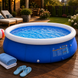 Надувний наливний круглий басейн  надувним бортом ПВХ для двору та дачі, зі зливним клапаном JR8083 305&times;76 см (X40/33719) 02k12p326v2 фото 1