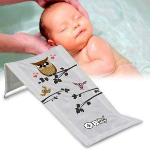 Лежак для купання дітей із малюнком Сови "Plus baby" (Сiрий)/PB-SOWA-026-106/(SB) 03k20p059v1 фото