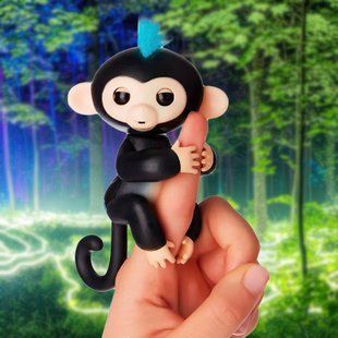 Интерактивная обезьянка Fingerlings черный 03k05p177v2 фото