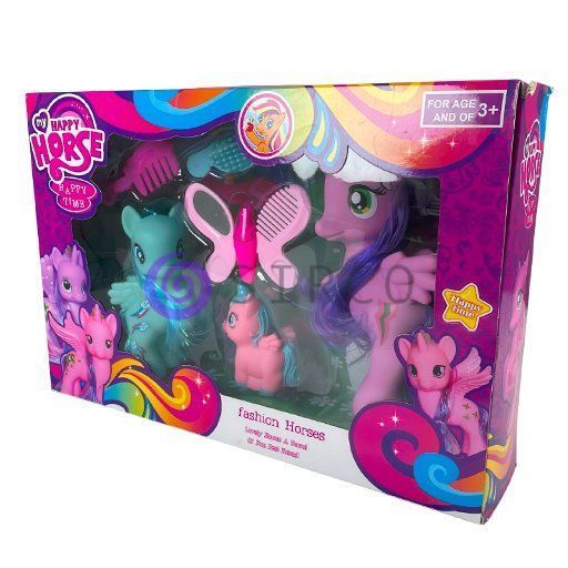 Детский набор игрушек единороги с аксессуарами My happy horse NL-A-23-3 (AHMD) 03k09p186 фото