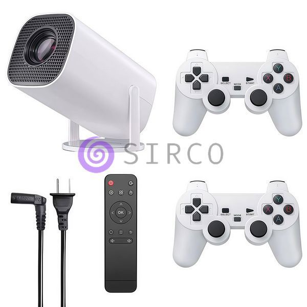 Игровой смарт проектор M300 MAX с 2 джойстиками и пультом для игр и кино 11k10p078v1 фото