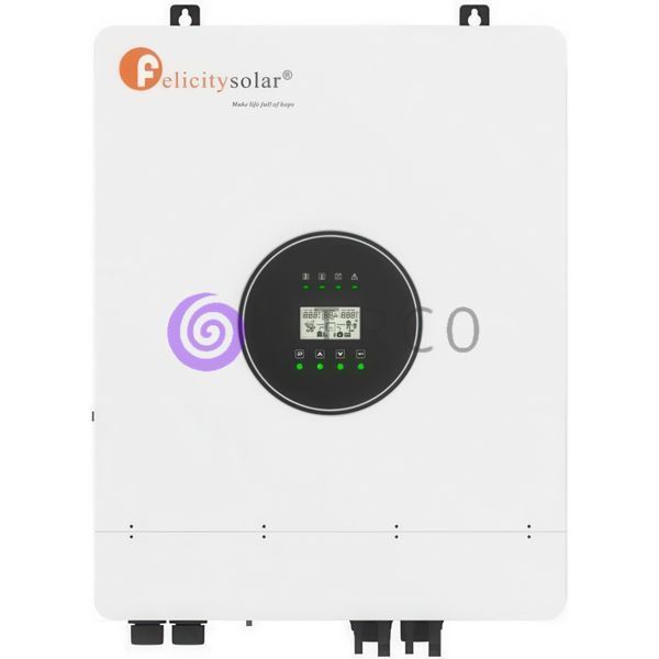 Гібридний настінний інвертор-перетворювач напруги FELICITY INVERTER IVEM 8048-II 8 KW 48 V (ISML) 11k12p313 фото
