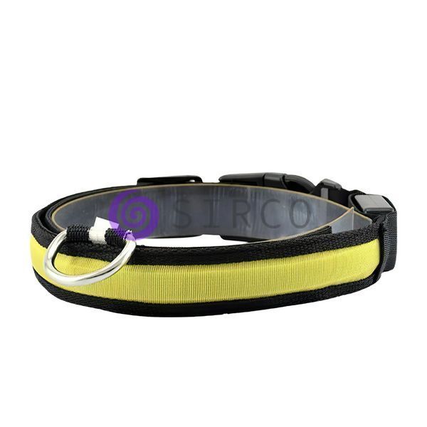 Ошейник для собак, светящийся USB GLOW RING желтый М/205 05k05p070 фото