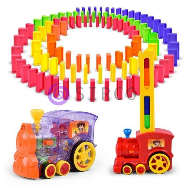 Конструктор игрушка-поезд домино, DOMINO Happy Truck series COLORS 100 деталей 03k05p033 фото