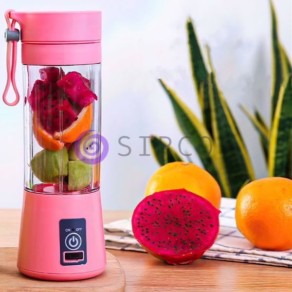Блендер ручной для полосы Smart Juice Cup Fruits USB 4 ножа (Розовый)/EL-03-4/237 10k01p045v2 фото