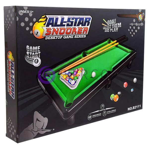Детский игровой бильярдный стол SNOOKER B2111 48x34x6,5 см (IGR24) 03k02p063 фото