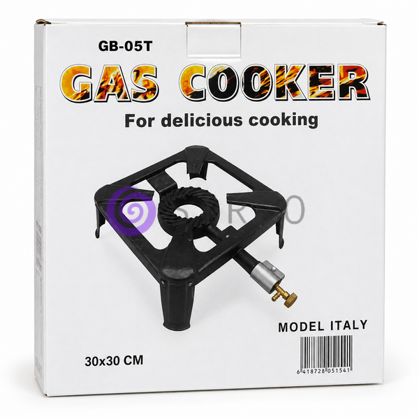 Потужна газова горілка табуретного типу GAS COOKER GB-05T для казана, автоклава та виварки 6,5 кВт 30&times;30 см (VIG/М65G) 02k17p045v1 фото