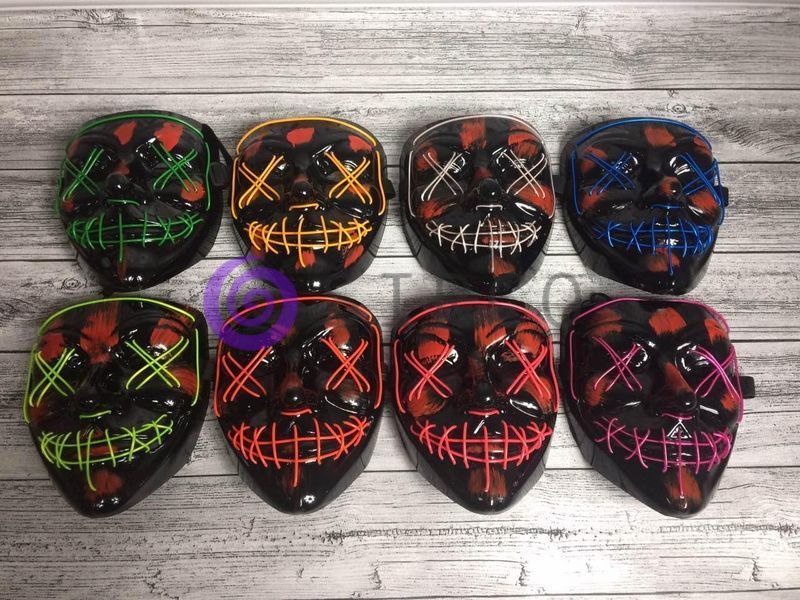 Неонова маска "Судна ніч" / світає маска / Led Mask 01k06p019 фото