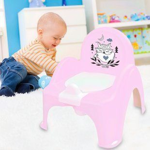 Горшок - стульчик с крышкой "Plus baby" Маленькая лиса (Розовый) Tega Baby/PB-LIS-007-130/(SB) 03k20p040v1 фото