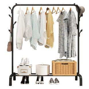 Стійка-вішалка для одягу Clothes Rack TW603 Чорний (N-75) 01k04p174v1 фото