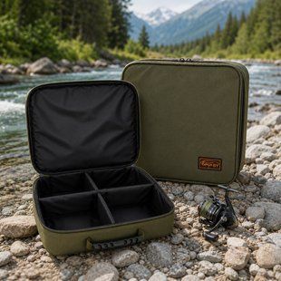 Рибальська сумка для котушок BoyaBY Reel Case 40&times;40&times;15 см з перегородками водовідштовхувальна (988) 02k04p491 фото