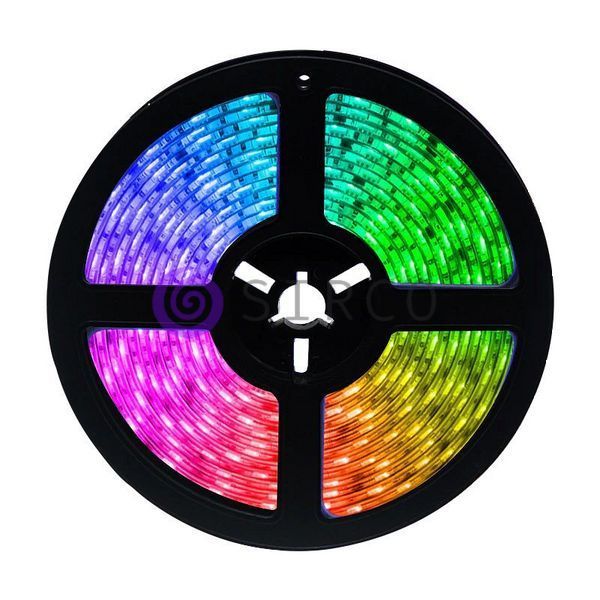 Светодиодная гибкая RGB 3528 лента для подсветки 5 м с пультом управления 01k09p009 фото