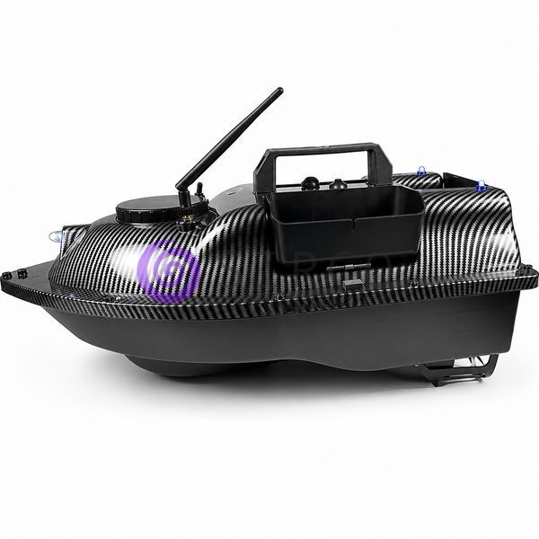 Радіокерований прикормочний кораблик V18 GPS 12000mAh для риболовлі із завезенням підгодовування чорний карбон(КР) 02k04p610 фото