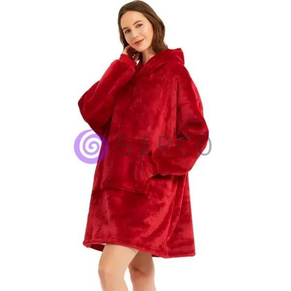 Толстовка - плед з капюшоном HUGGLE HOODIE BLANKET, плед з рукавами Червоний 01k06p001v7 фото