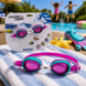 Дитячі окуляри для плавання, полікарбонатні лінзи UV Bestway Hydro-Swim 21002 розмір S 48&ndash;52 см Рожеві (AT) 02k10p509v3 фото 1