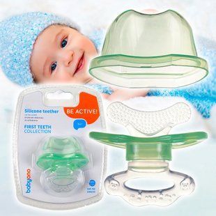 Дитяча силіконова пустушка-прорізувач для зубів Babyono "Перші зубки" Зелений (1008/03) (SB) 03k17p351v2 фото