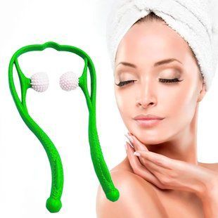 Ручний роликовий масажер для шиї Hexiang Neck Massager зелений/205 06k01p056v1 фото