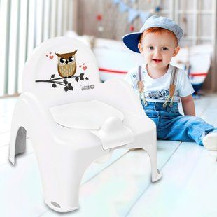 Горшок - стульчик с крышкой "Plus baby" Маленькая сова (Белый) Tega Baby/PB-SOWA-007-103/(SB) 03k20p041 фото