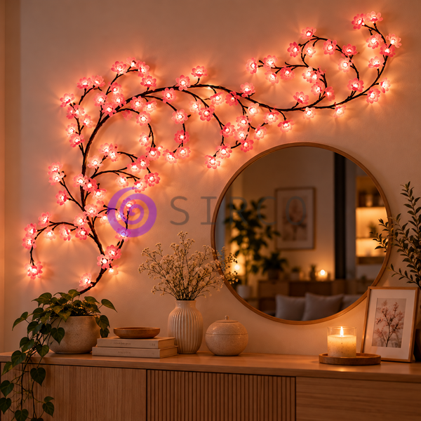 Светодиодная гирлянда Сакура 96 LED, 1,8 м, USB, с таймером и 8 режимами подсветки (ARSH/KAR307) 12k01p206v1 фото